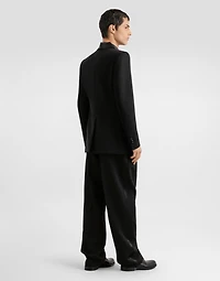 Single-breasted jacket inwool gabardine