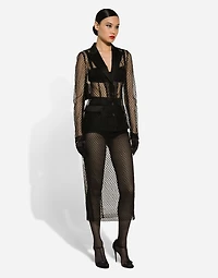 Single-breasted mesh Dolce tuxedo jacket