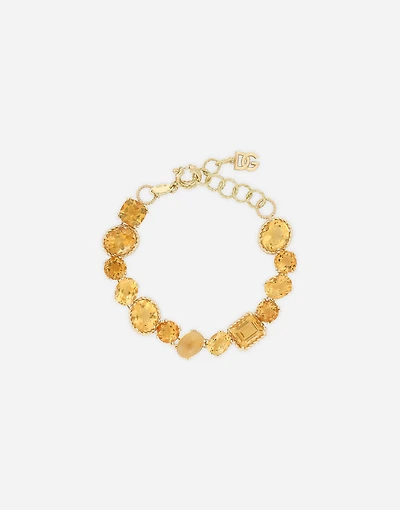 Rainbow Monochrome Bracelet 18-carat yellow gold and citrines