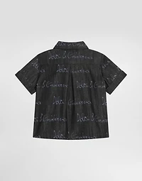 Denim shirt with Dolce&Gabbana logo