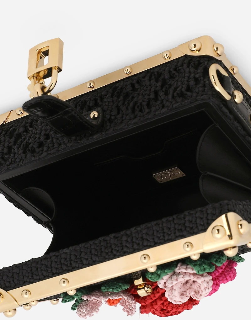 Raffia crochet Dolce Box bag