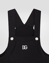 Fleece dungarees with DG logo