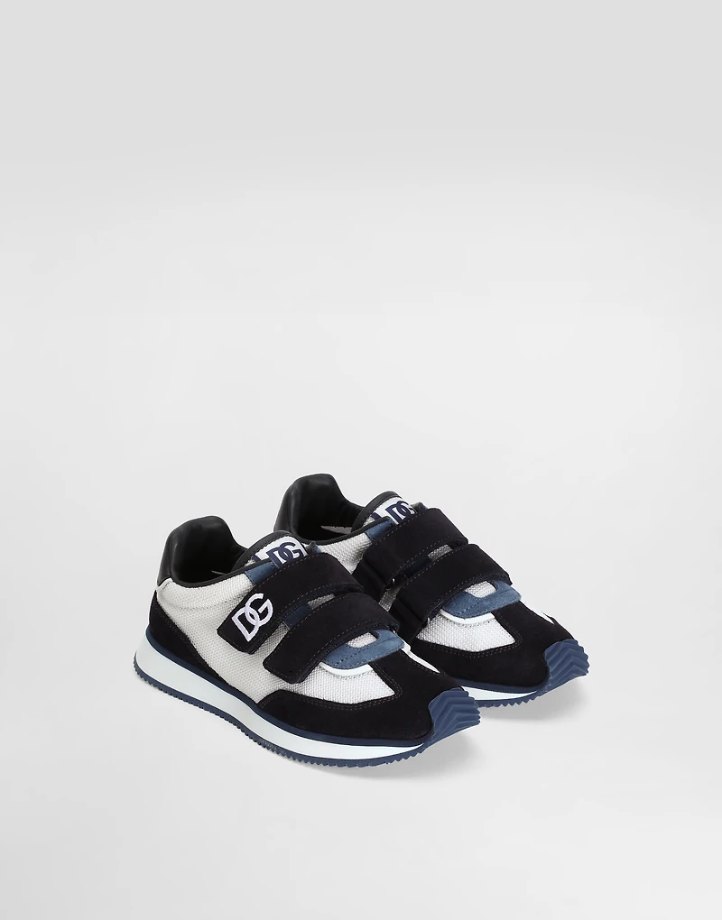 Mesh and suede sneakers