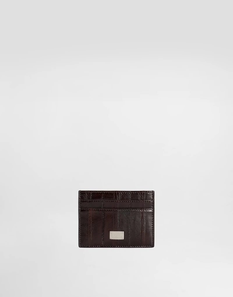 Eel leather card holder