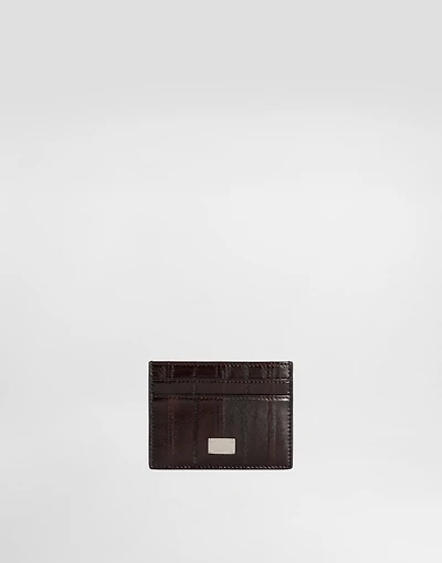 Eel leather card holder