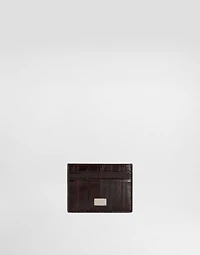 Eel leather card holder