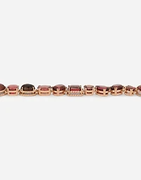Rainbow Monochrome Necklace
 18 carat red gold and pink tourmalines