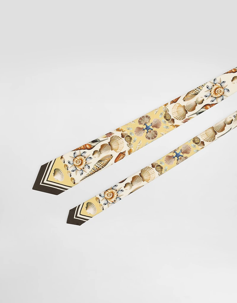 Shell-print tie