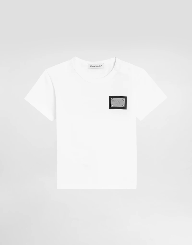 Jerseyt-shirt with logo plaque