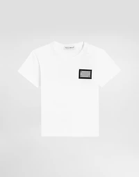 Jerseyt-shirt with logo plaque
