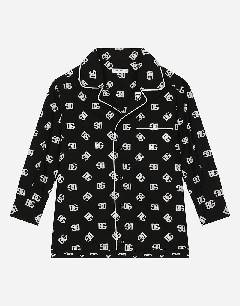 Poplin vanity shirt with DG logo print
