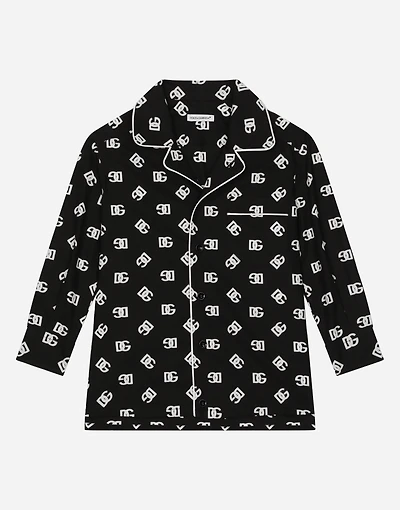 Poplin vanity shirt with DG logo print
