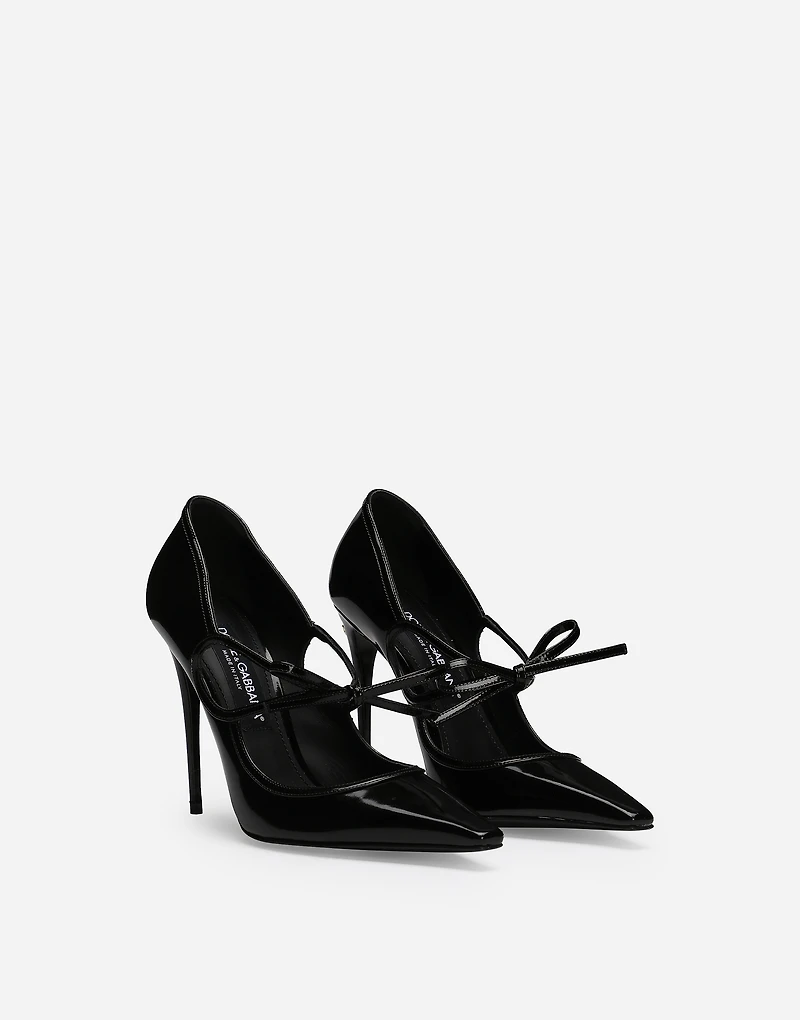 Polished calfskin pumps