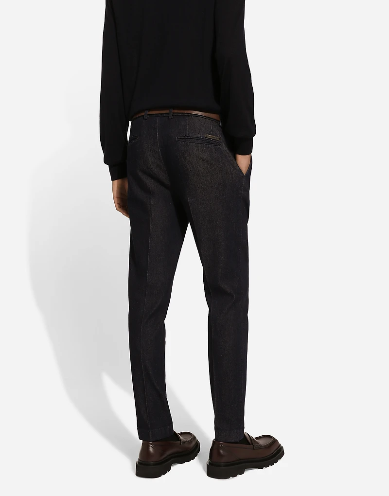 Chino jeans with pleats