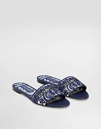 Embroidered slides