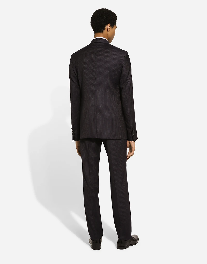 Pinstripe double-breasted Martini-fit suit