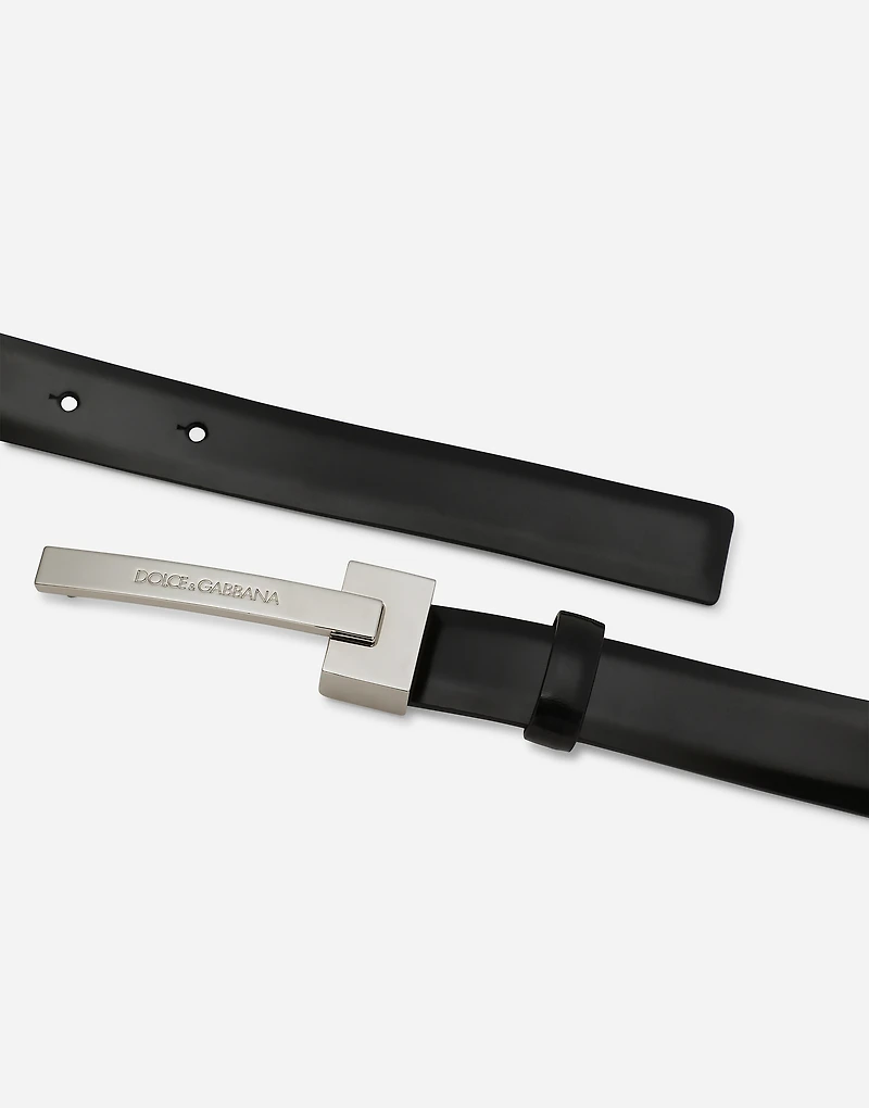 Brushed calfskin belt