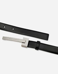Brushed calfskin belt