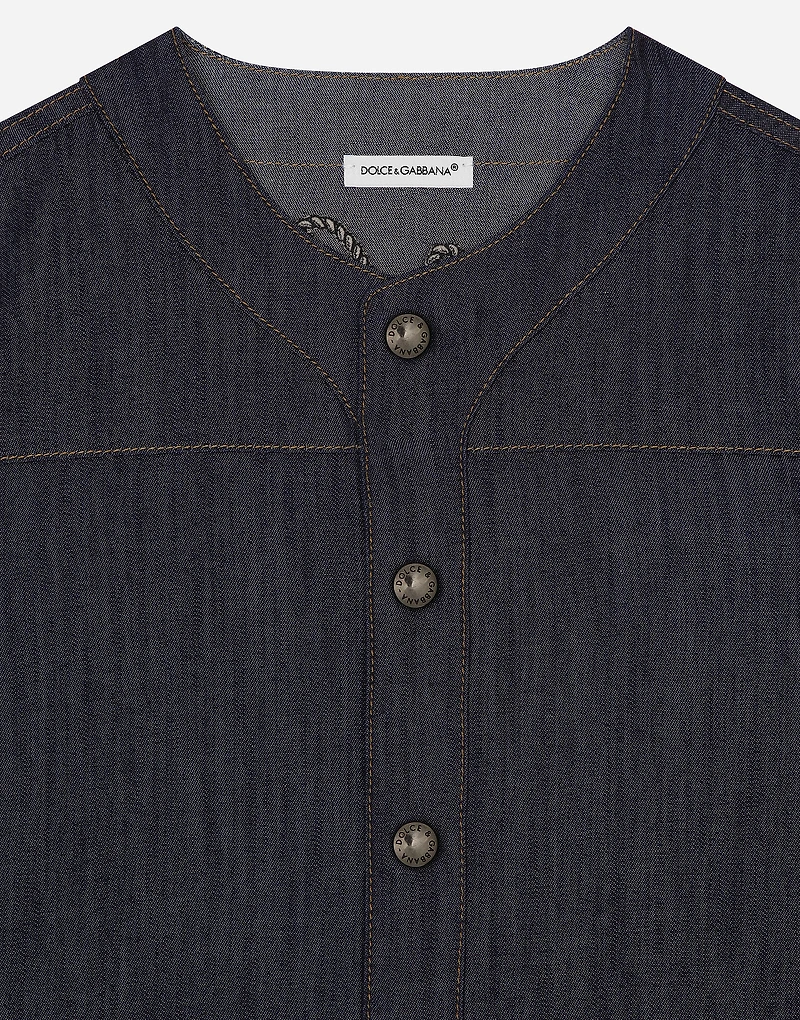 Denim shirt with Dolce&Gabbana logo