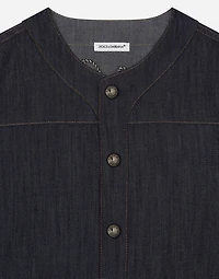 Denim shirt with Dolce&Gabbana logo