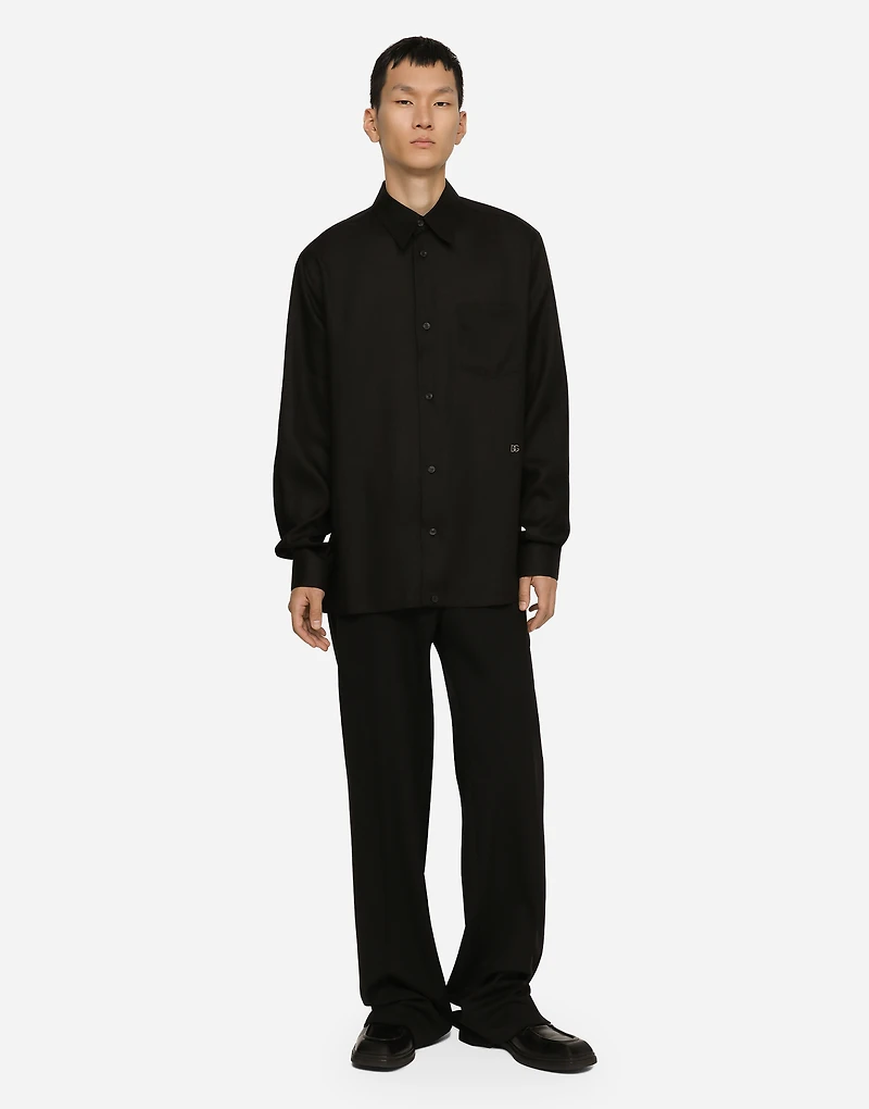 Linen Hawaiian shirt with DG hardware