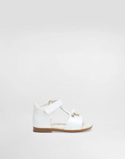 Patent leather sandals