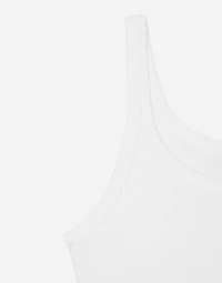 Fine-rib cotton singlet
