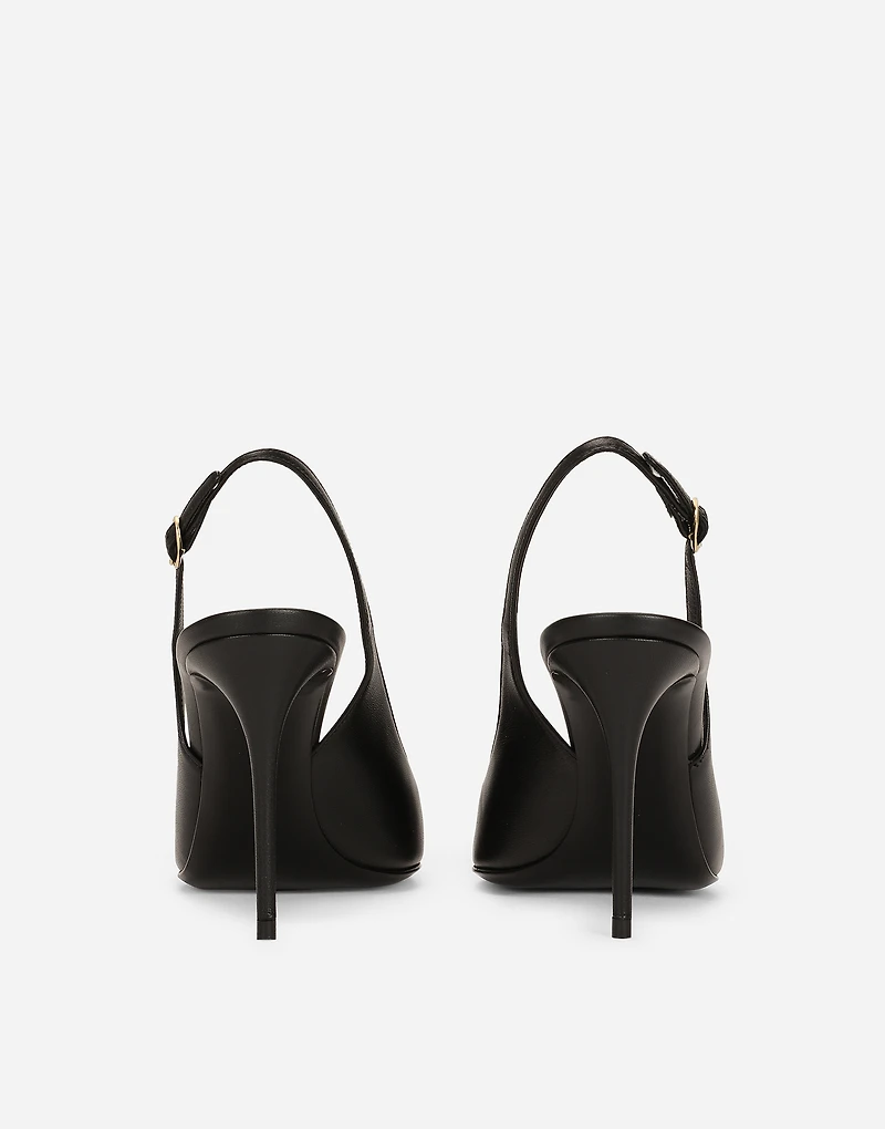 Nappa leather slingbacks