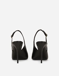 Nappa leather slingbacks