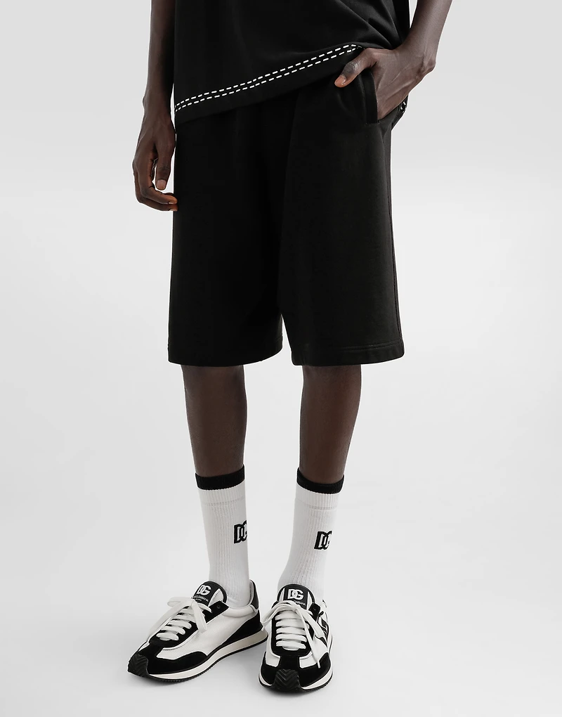 Cotton jogging shorts