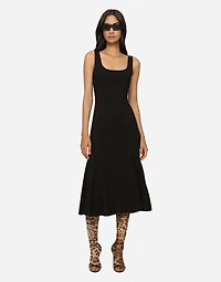Calf-length cady dress
