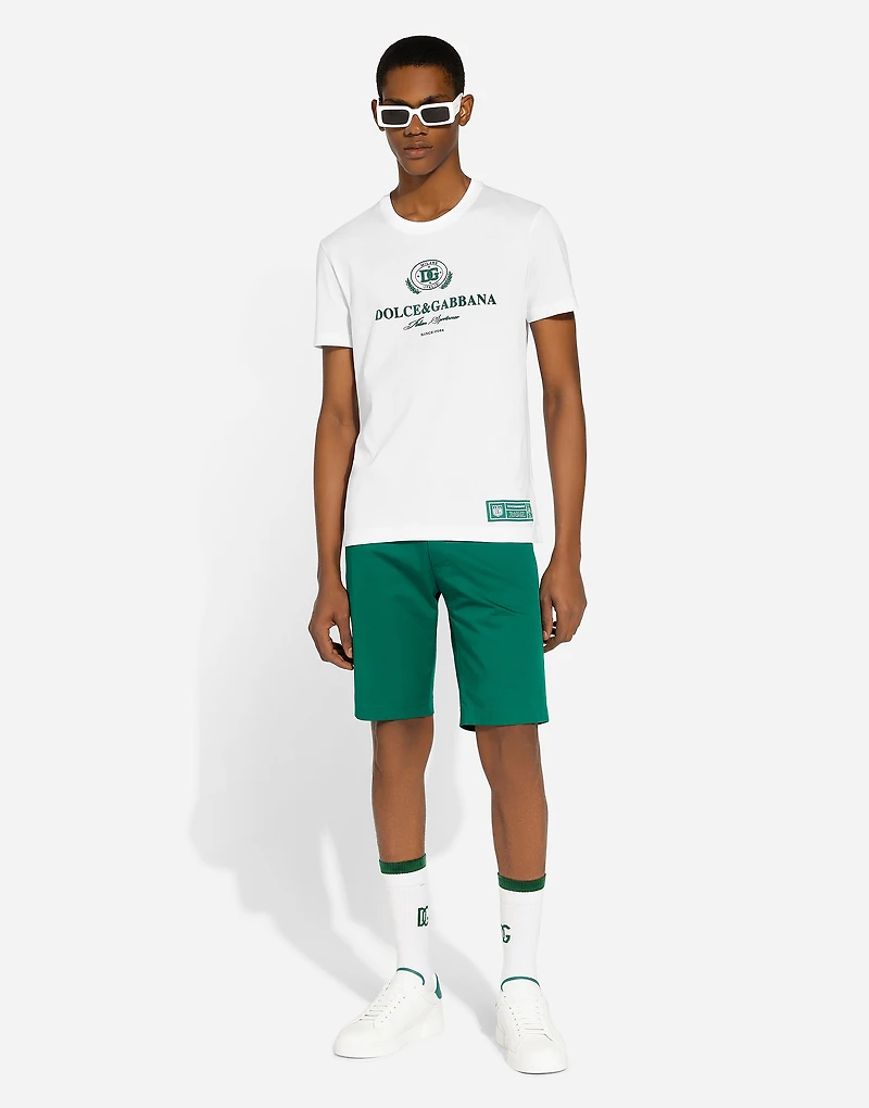 Cotton T-shirt with logo print