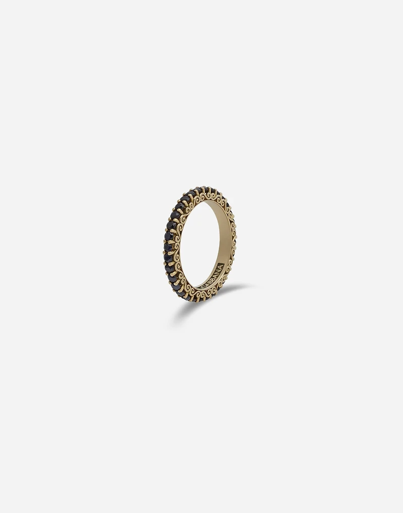 Sicily Ring
 18-carat yellow gold and black sapphires