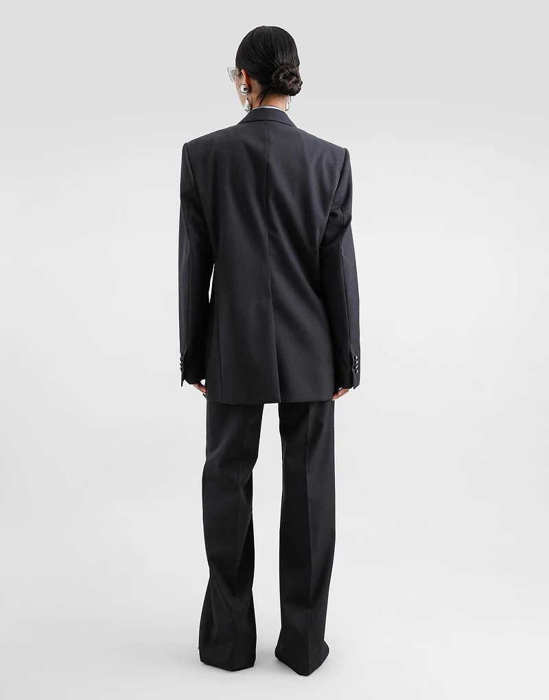Flared woolen pants