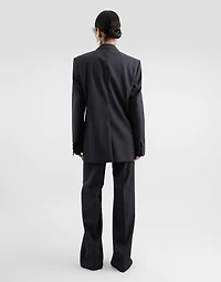Flared woolen pants