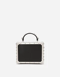 Polished calfskin Dolce Box bag with studs