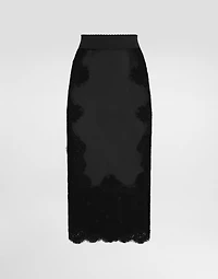 Satin midi skirt