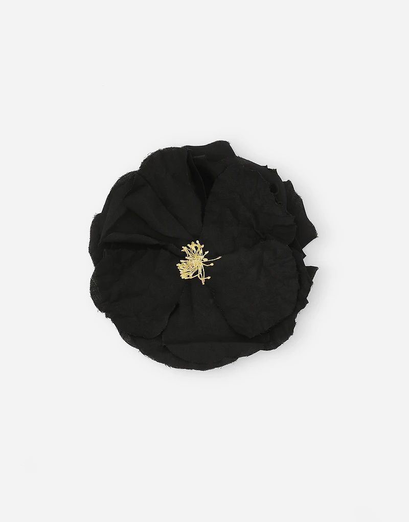 Floral cotton brooch