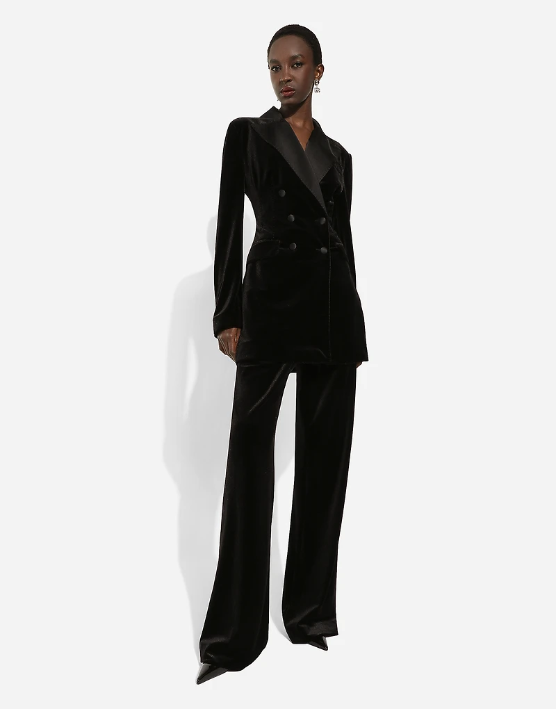 Velvet jogging pants