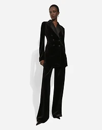 Velvet jogging pants