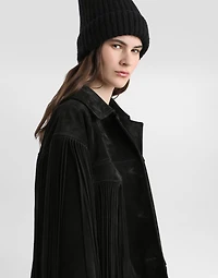 Split leather jacket