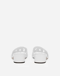 Calfskin mules with DG Millennials logo