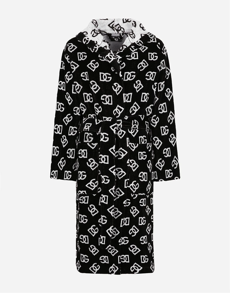 Bath Robe Cotton Terry Jacquard