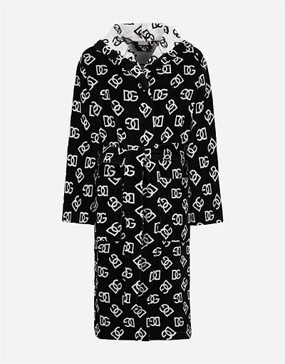 Bath Robe Cotton Terry Jacquard