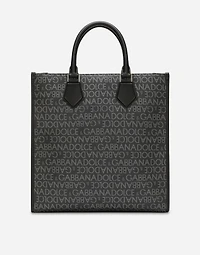 Medium coated jacquard shopper