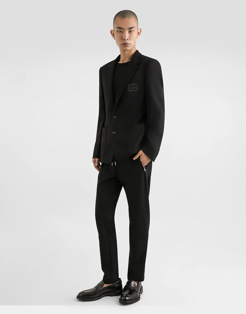 Jersey jogging pants with DG patch