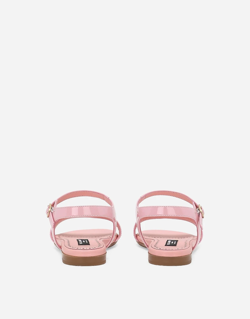 Patent leather sandals