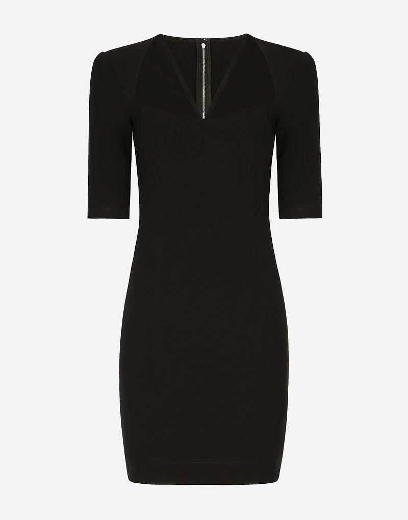 Short jersey dress with 3/4 sleeves