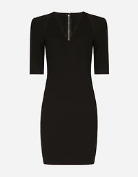 Short jersey dress with 3/4 sleeves