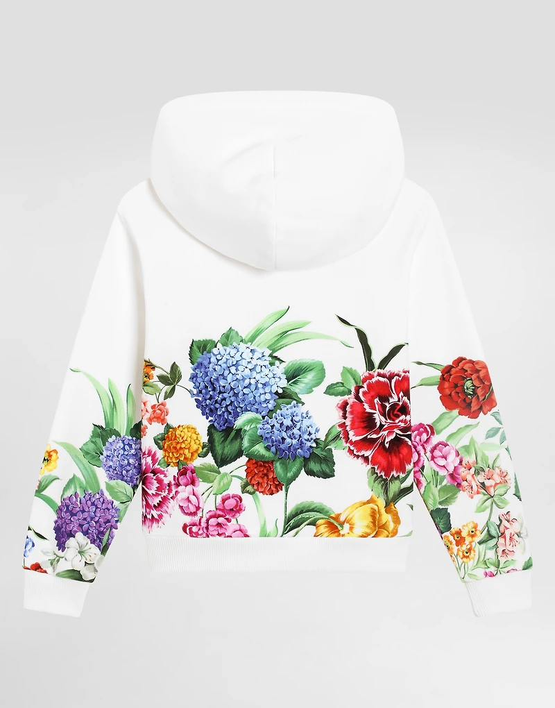 Hoodie with floral print